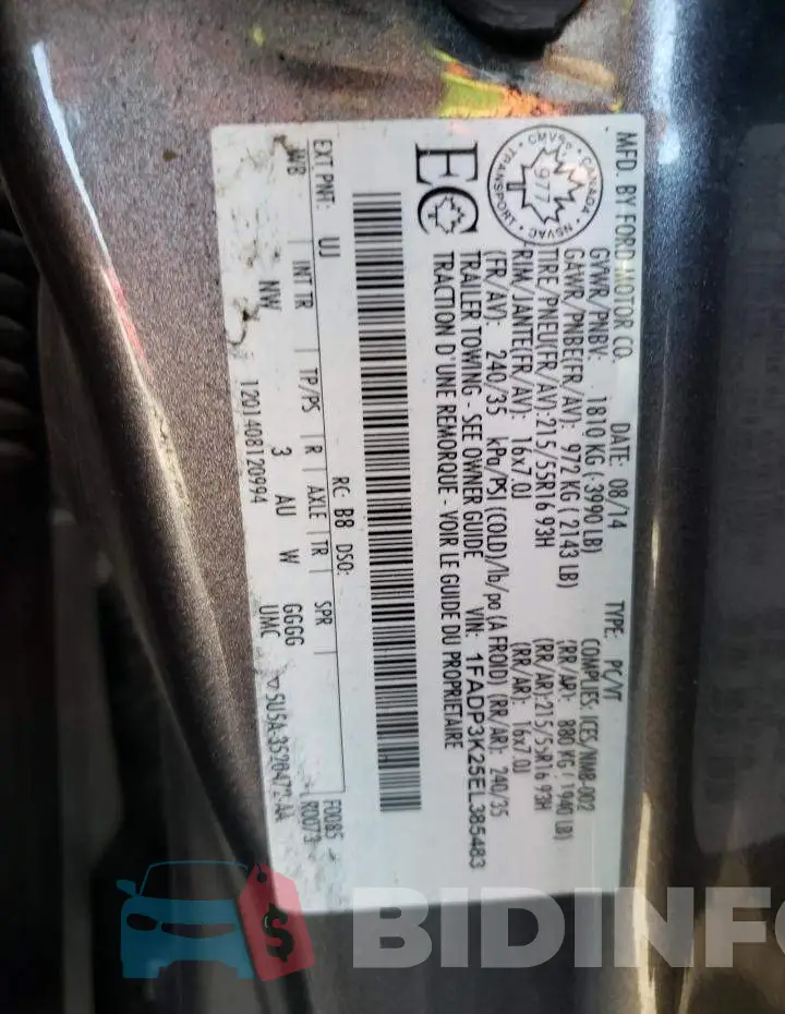 1FADP3K25EL385483 Photo# 13