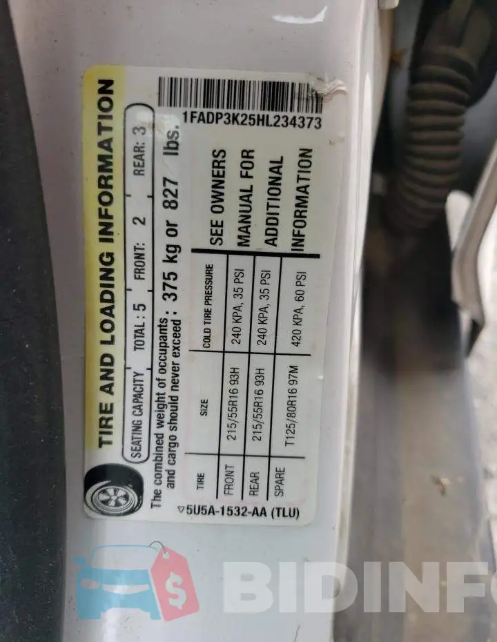 1FADP3K25HL234373 Photo# 12