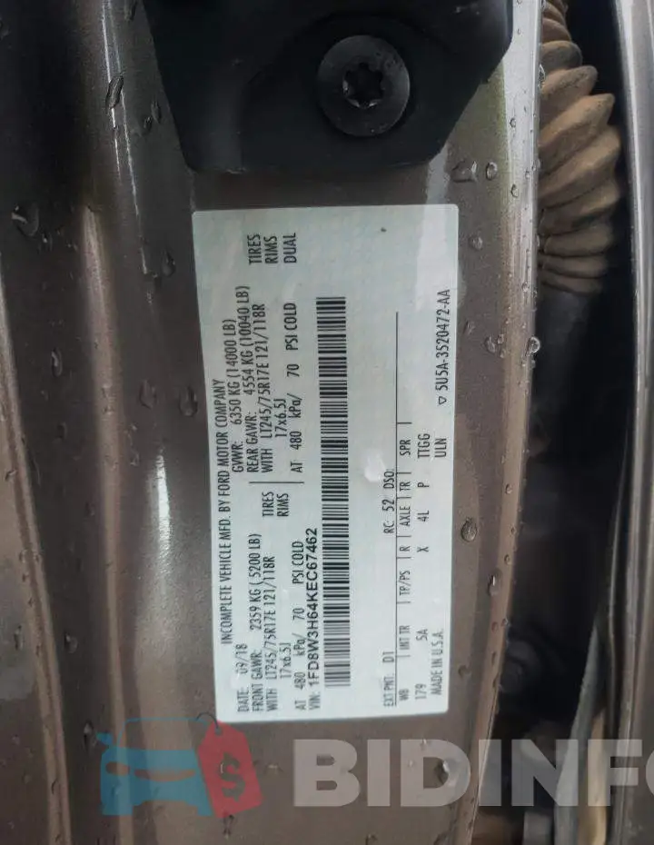 1FD8W3H64KEC67462 Photo# 13