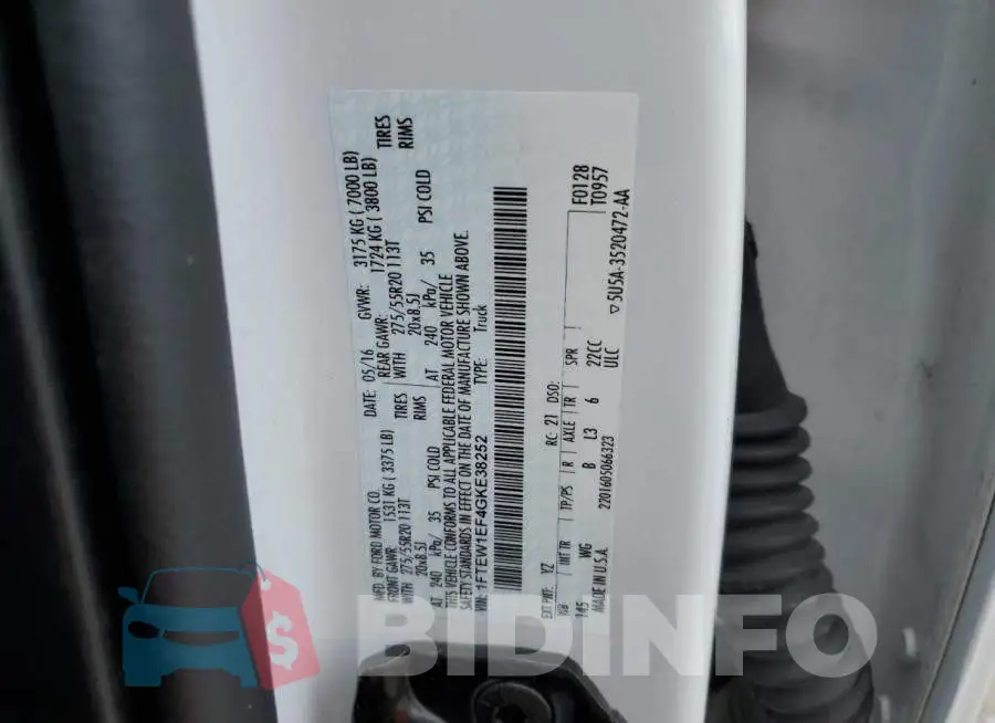 1FTEW1EF4GKE38252 Photo# 12