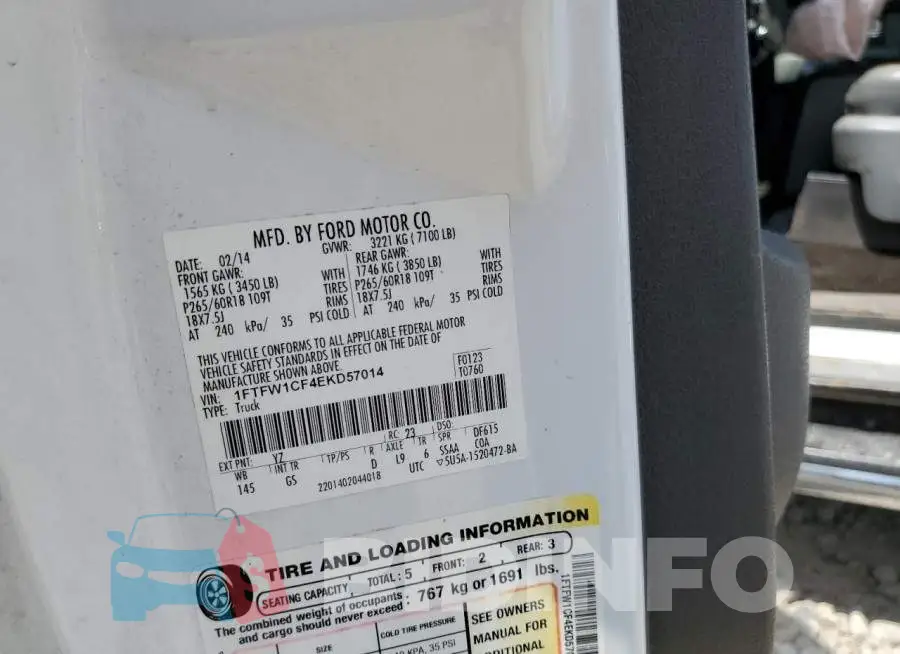 1FTFW1CF4EKD57014 Photo# 12
