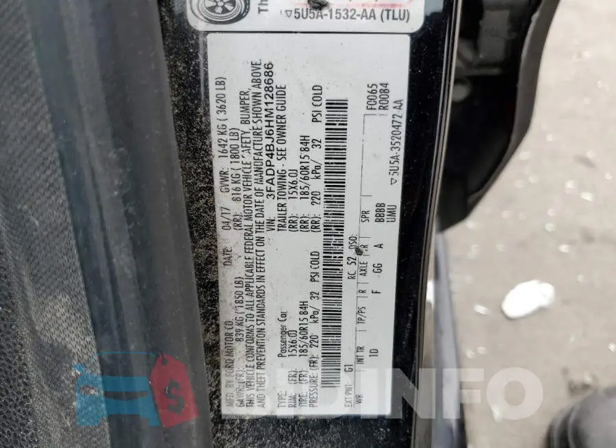 3FADP4BJ6HM128686 Photo# 12
