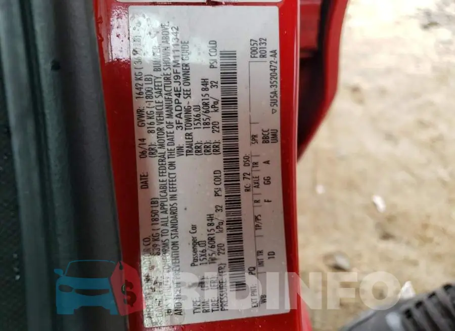 3FADP4EJ9FM111342 Photo# 12