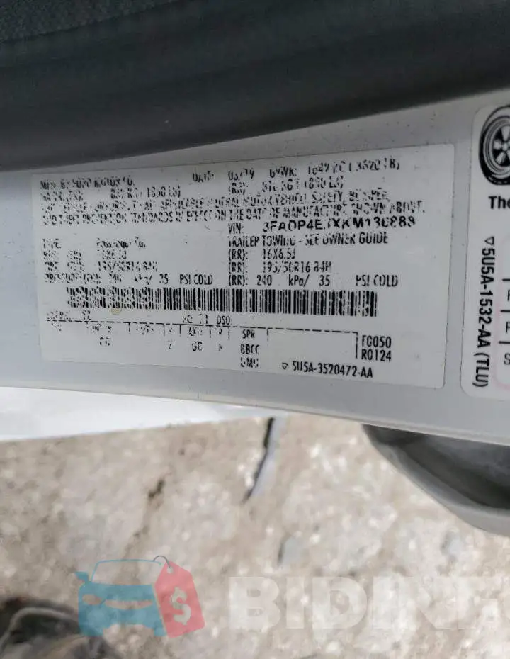 3FADP4EJXKM136888 Photo# 12