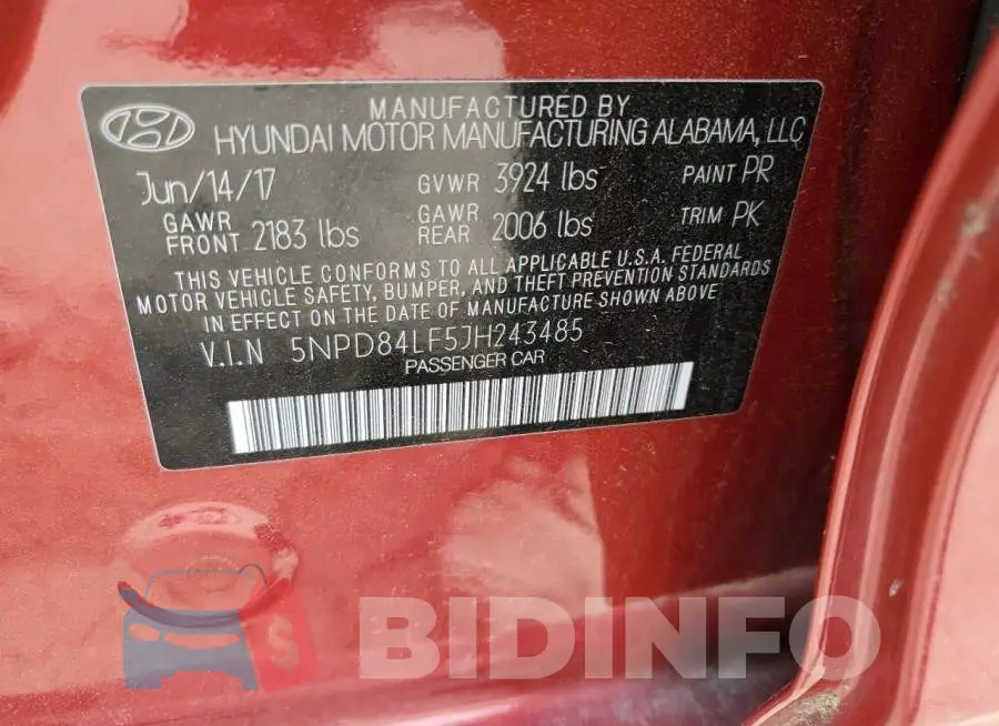 5NPD84LF5JH243485 Photo# 12