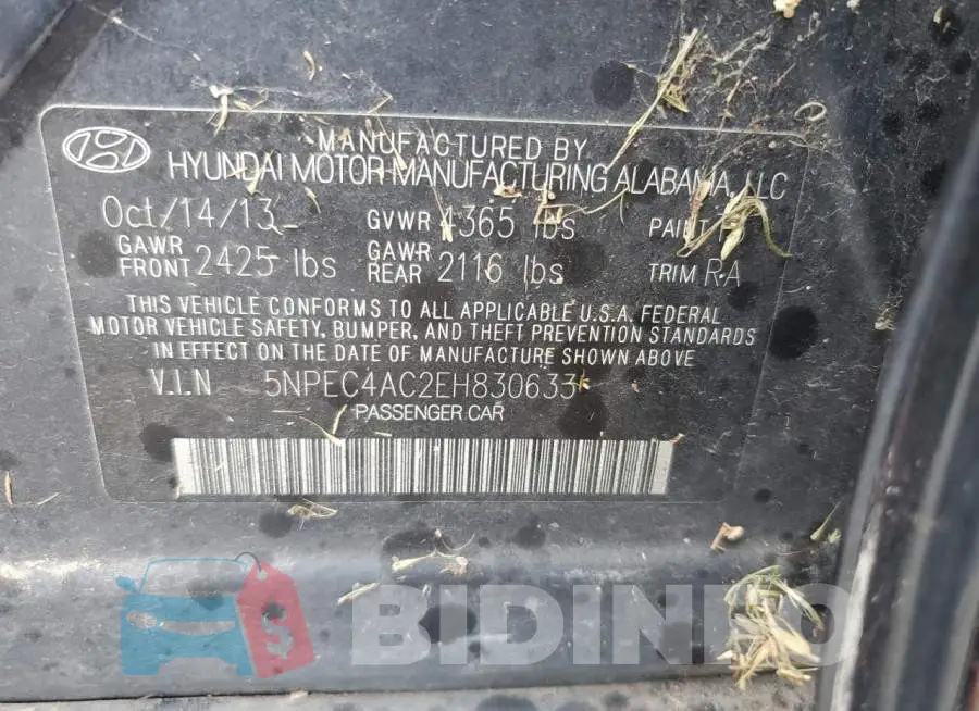 5NPEC4AC2EH830633 Photo# 12