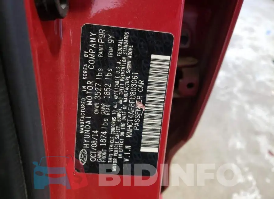 KMHCT4AE8FU803061 Photo# 13