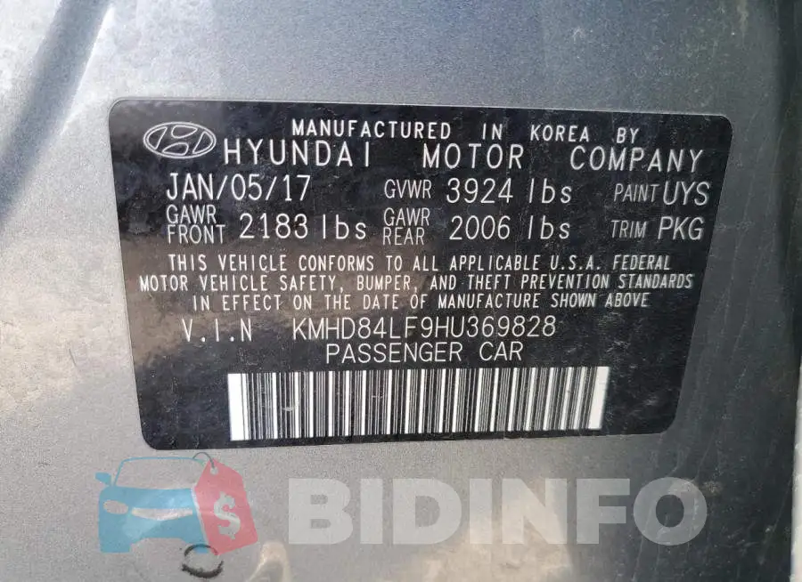 KMHD84LF9HU369828 Photo# 12
