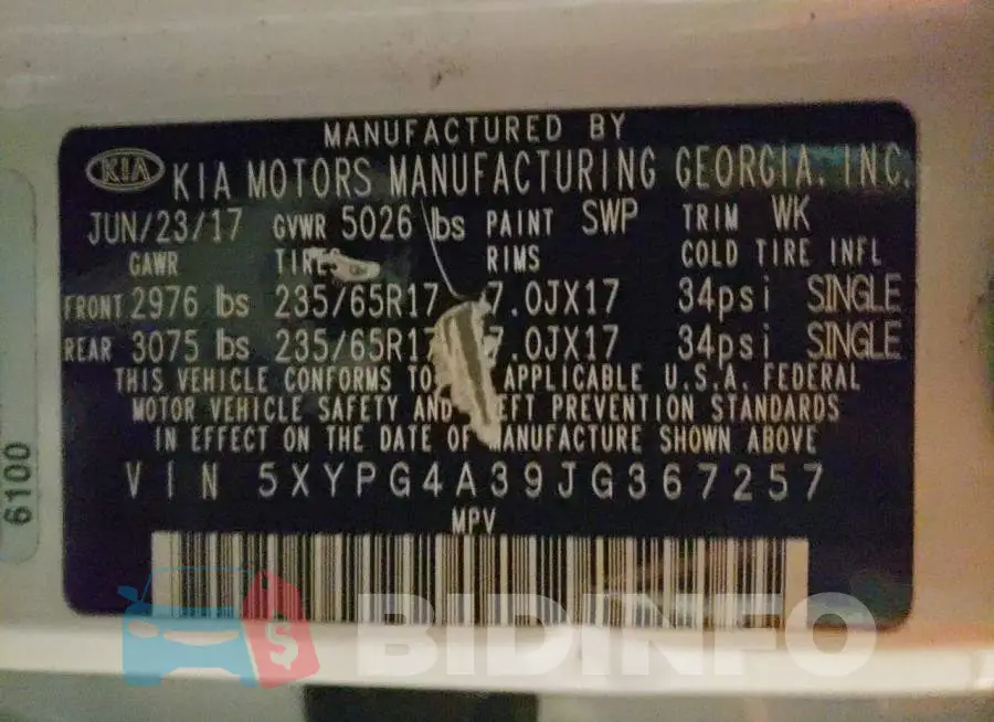 5XYPG4A39JG367257 Photo# 13