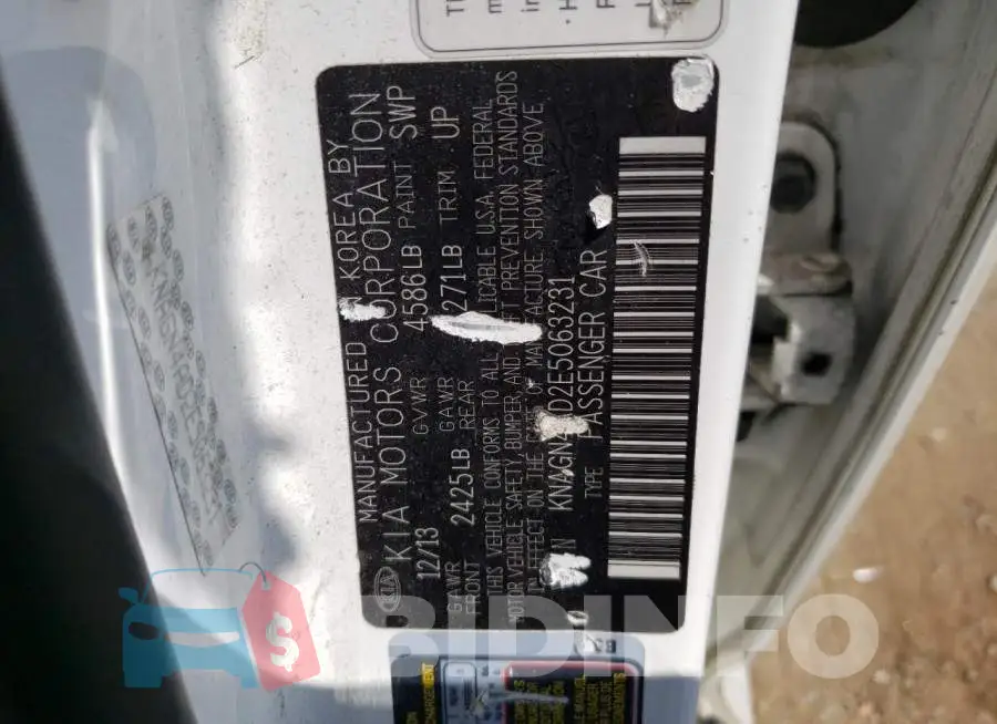 KNAGN4AD2E5063231 Photo# 12