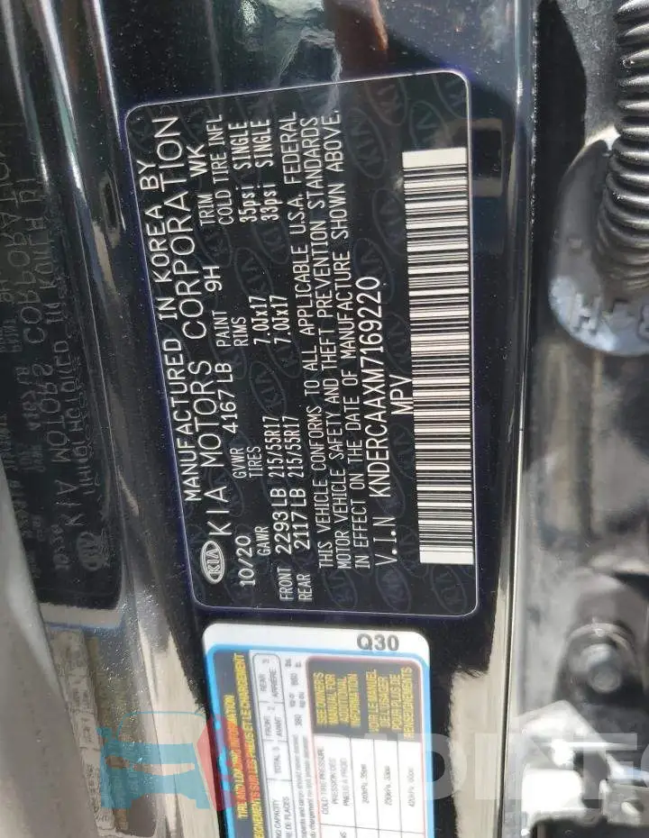 KNDERCAAXM7169220 Photo# 13