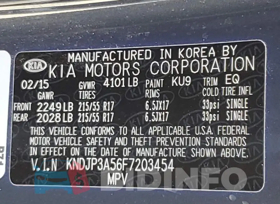 KNDJP3A56F7203454 Photo# 13