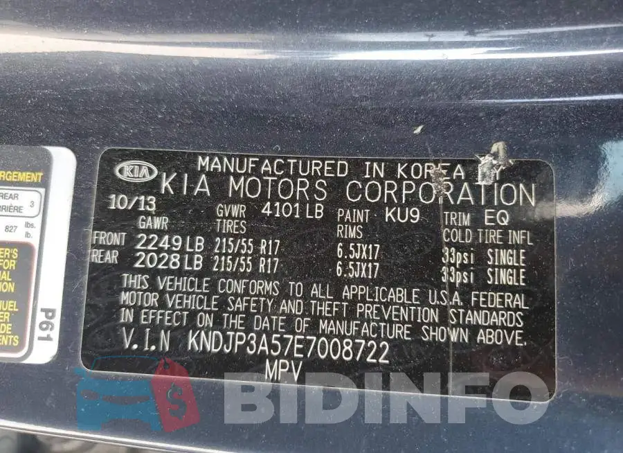 KNDJP3A57E7008722 Photo# 12