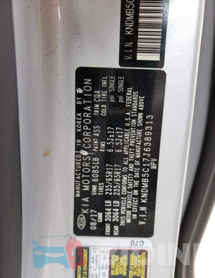 KNDMB5C17J6389313 Photo# 13