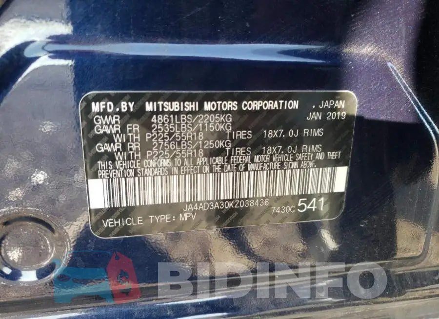 JA4AD3A30KZ038436 Photo# 13