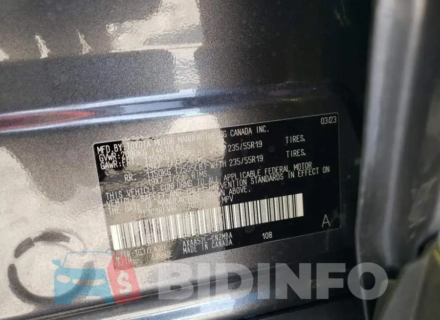 2T3C1RFV8PC226022 Photo# 12