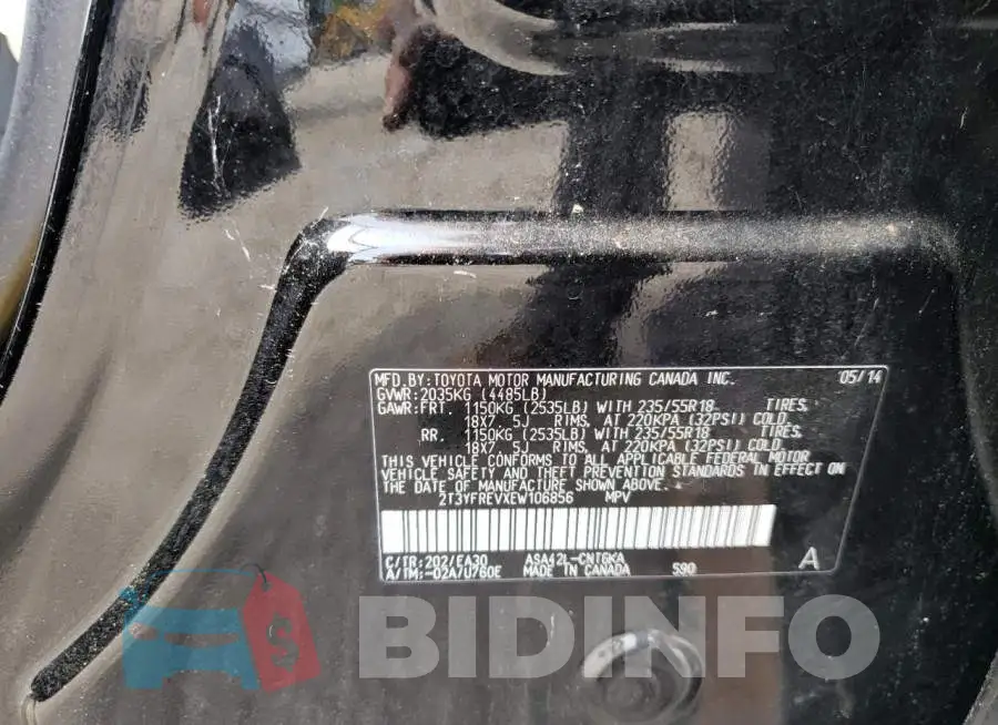 2T3YFREVXEW106856 Photo# 12