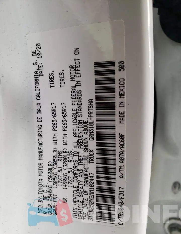 3TMDZ5BN2MM102447 Photo# 12