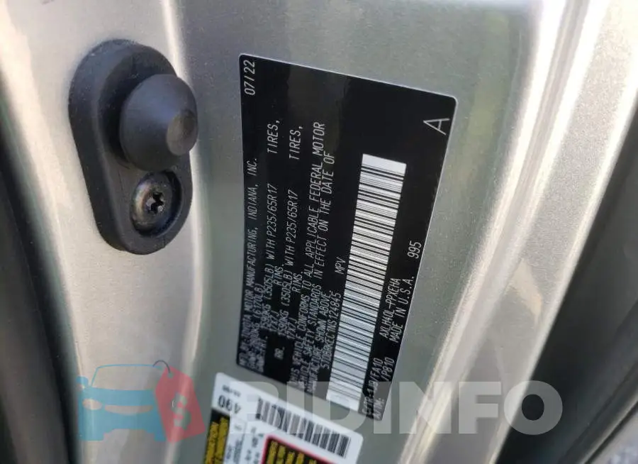 5TDBRKEC1NS124845 Photo# 14