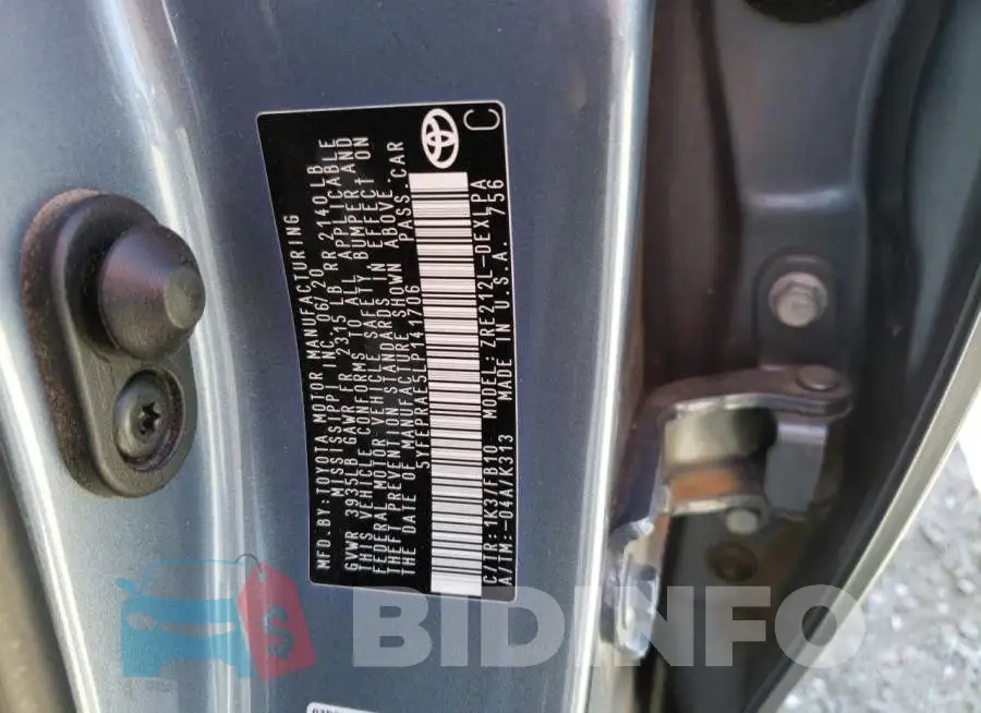 5YFEPRAE5LP141706 Photo# 12