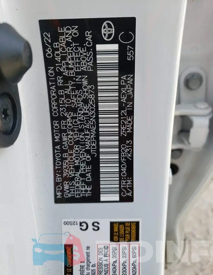 JTDEPMAE5N3025873 Photo# 12