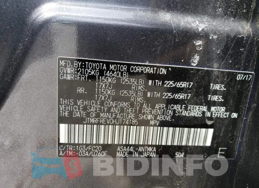 JTMRFREV0HJ174185 Photo# 13