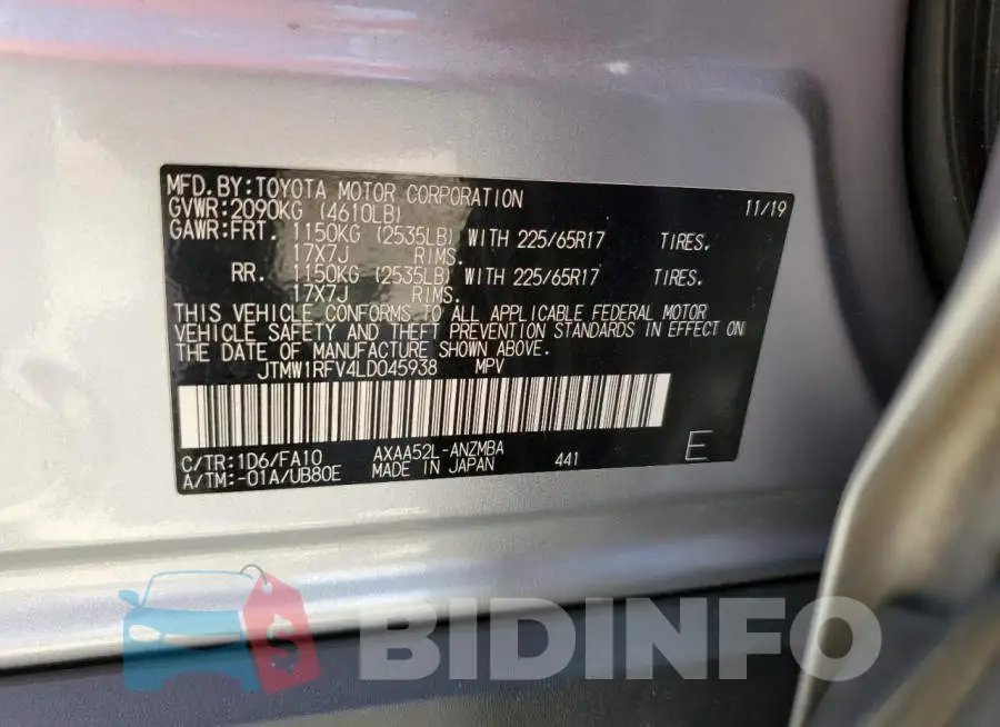 JTMW1RFV4LD045938 Photo# 14