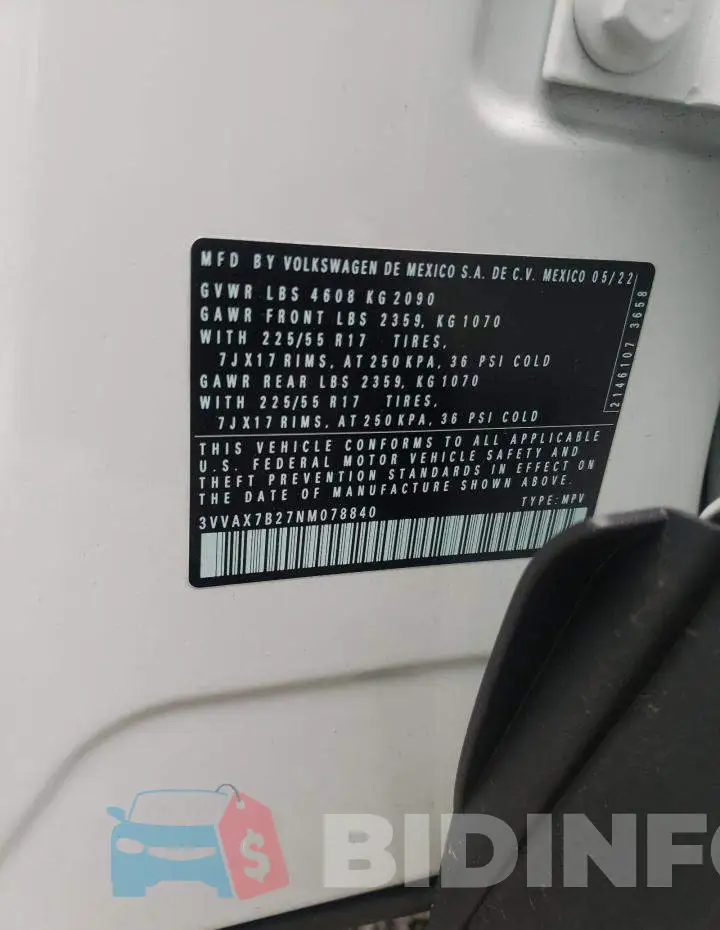 3VVAX7B27NM078840 Photo# 12