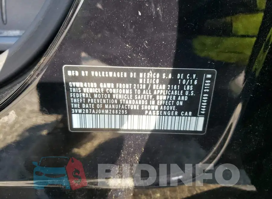 3VW2B7AJ0HM268295 Photo# 10