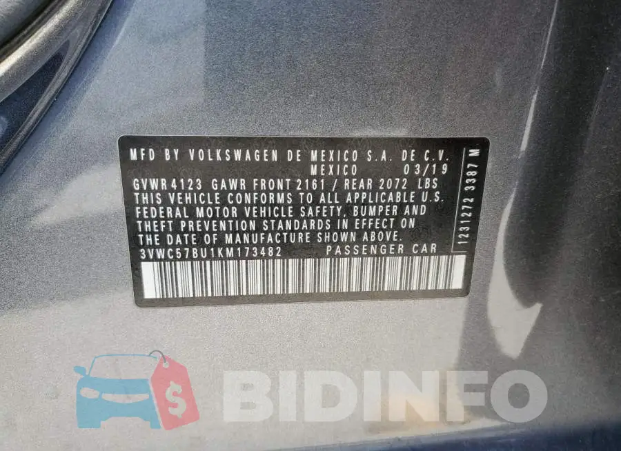 3VWC57BU1KM173482 Photo# 13