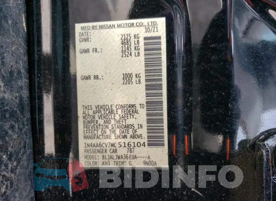 1N4AA6CV7MC516104 Photo# 12