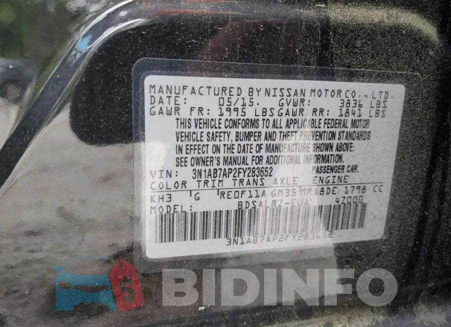 3N1AB7AP2FY283652 Photo# 12