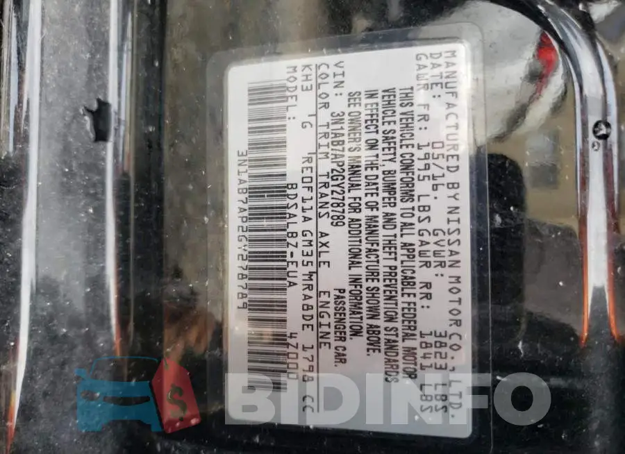 3N1AB7AP2GY278789 Photo# 12