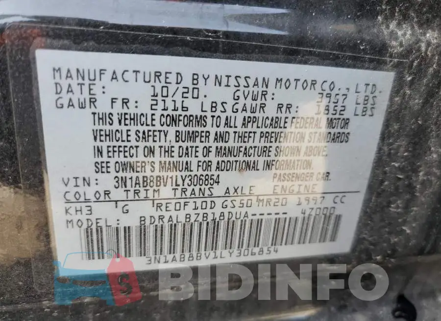 3N1AB8BV1LY306854 Photo# 13