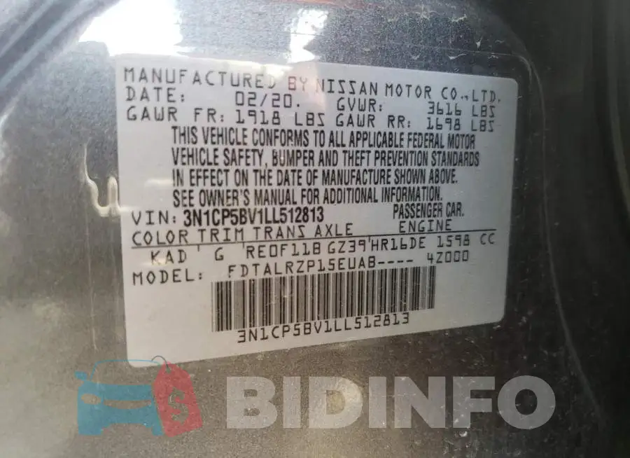 3N1CP5BV1LL512813 Photo# 13