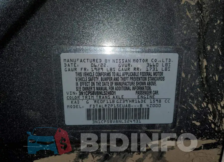 3N1CP5BV8NL524931 Photo# 12