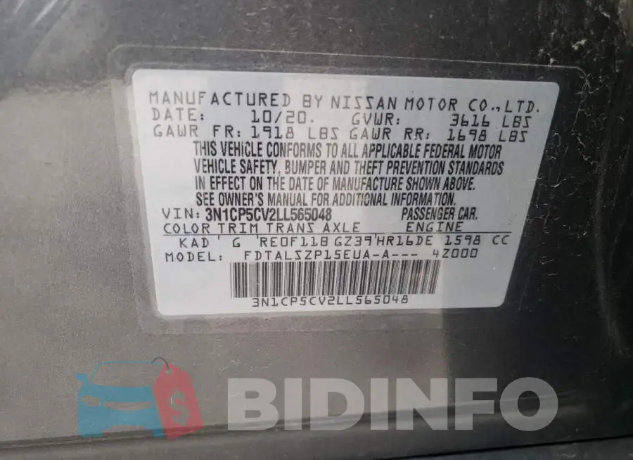 3N1CP5CV2LL565048 Photo# 13