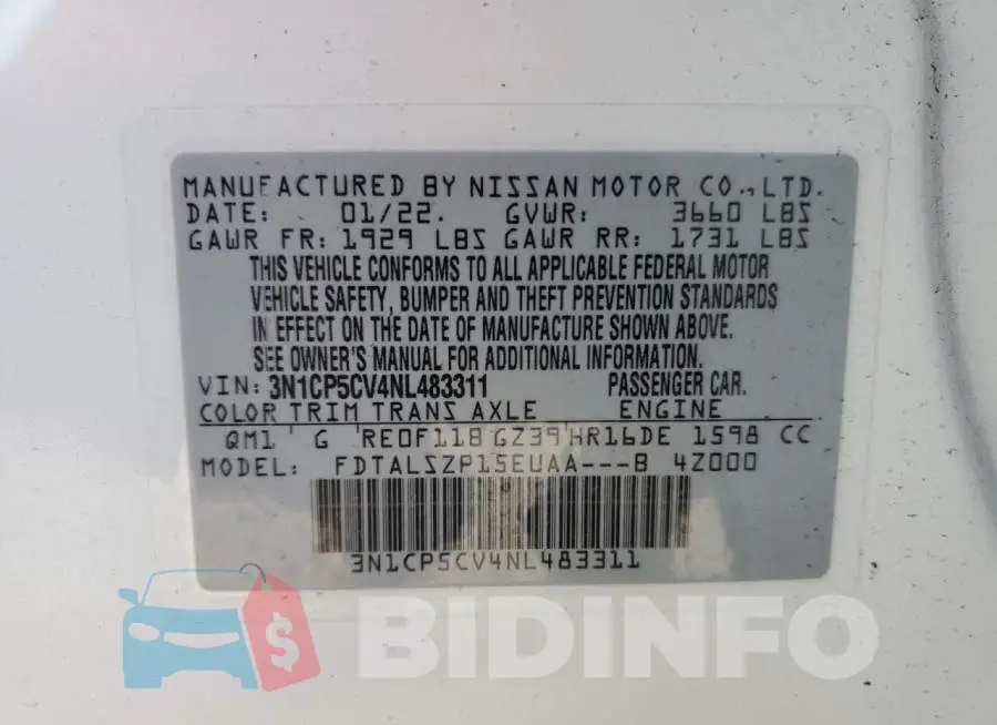 3N1CP5CV4NL483311 Photo# 13