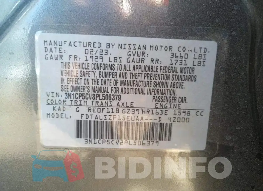 3N1CP5CV8PL506379 Photo# 12