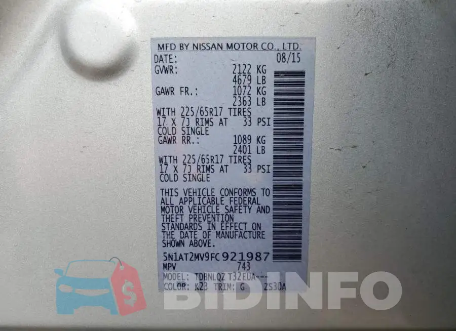 5N1AT2MV9FC921987 Photo# 12