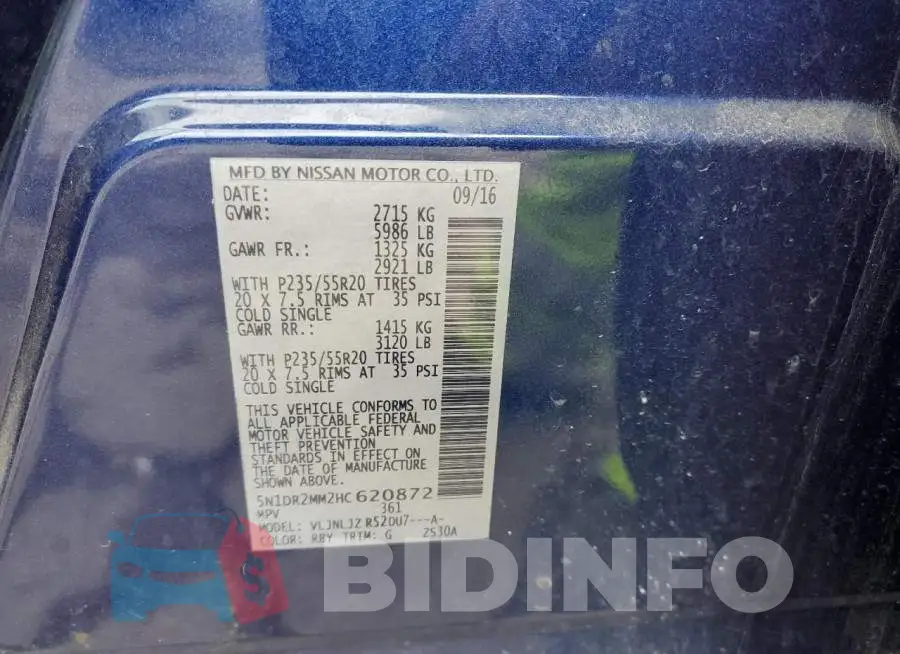 5N1DR2MM2HC620872 Photo# 13