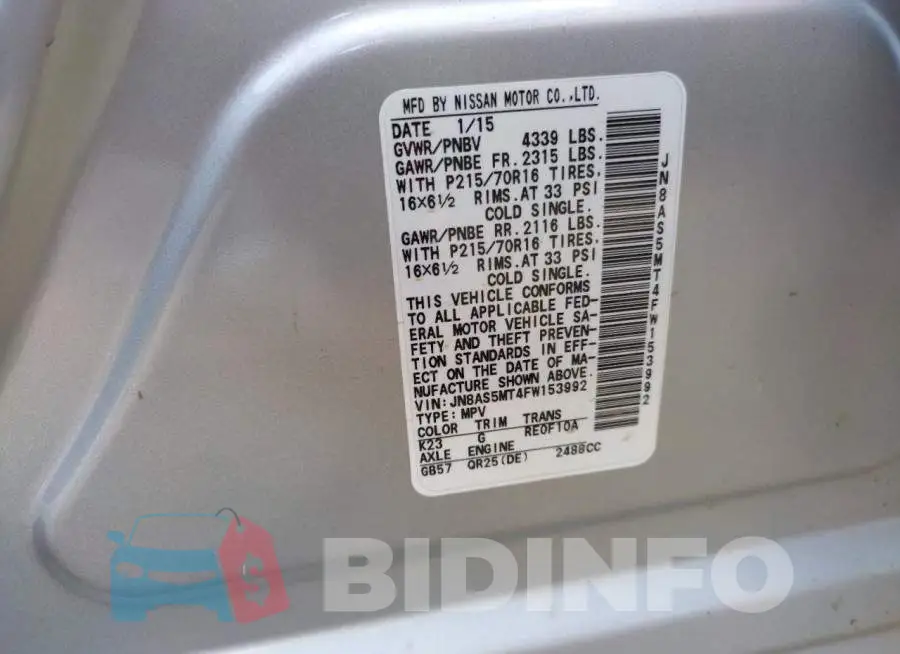 JN8AS5MT4FW153992 Photo# 10