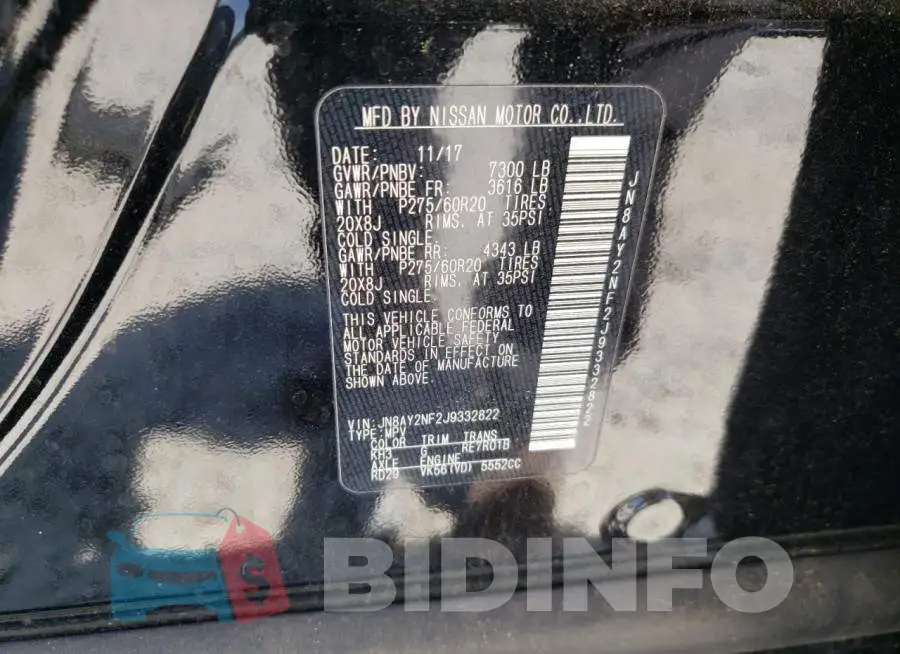 JN8AY2NF2J9332822 Photo# 10
