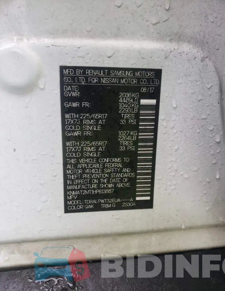 KNMAT2MT1HP613887 Photo# 10