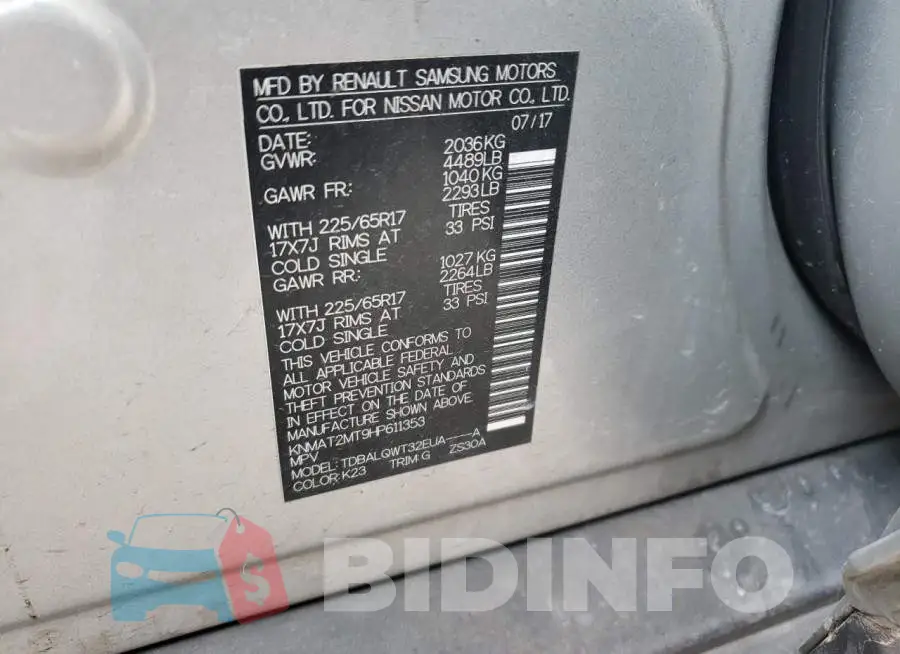 KNMAT2MT9HP611353 Photo# 14
