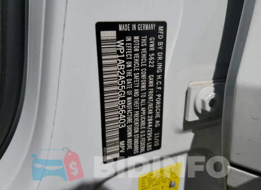 WP1AB2A55GLB56403 Photo# 13