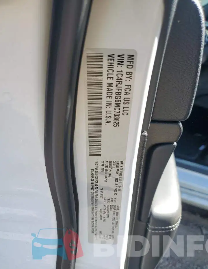 1C4RJFBG6MC703625 Photo# 12
