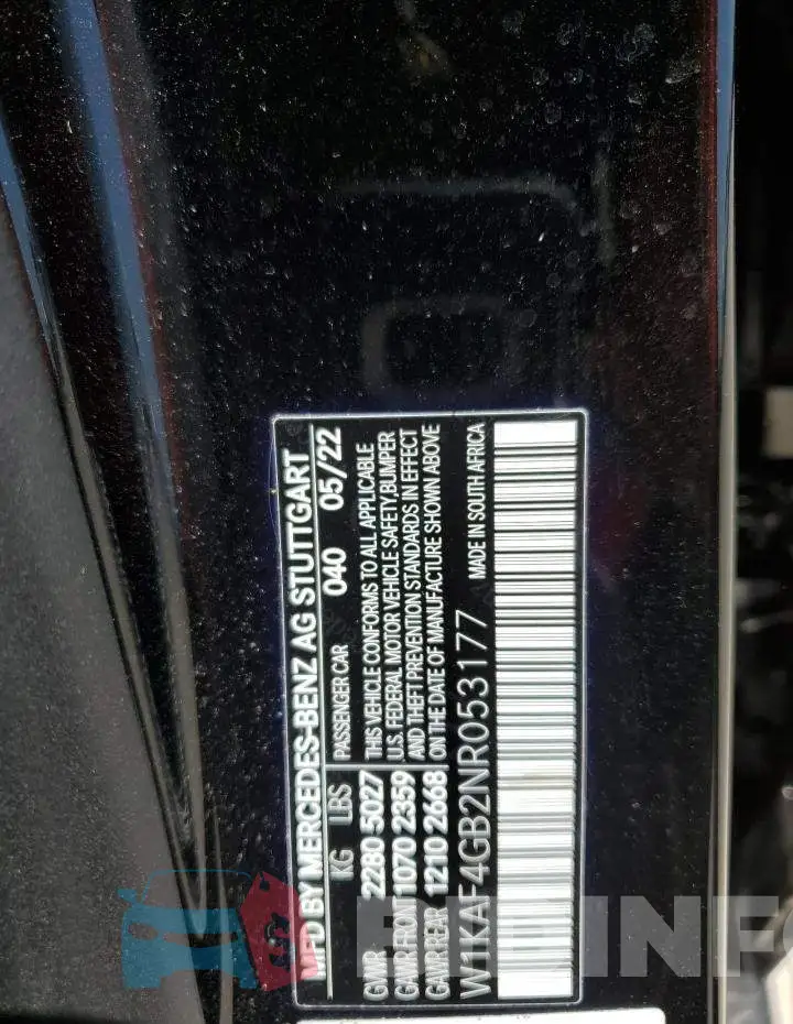 W1KAF4GB2NR053177 Photo# 13