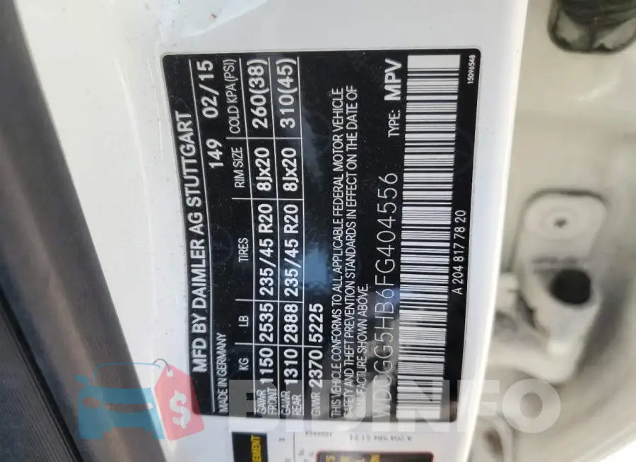 WDCGG5HB6FG404556 Photo# 13