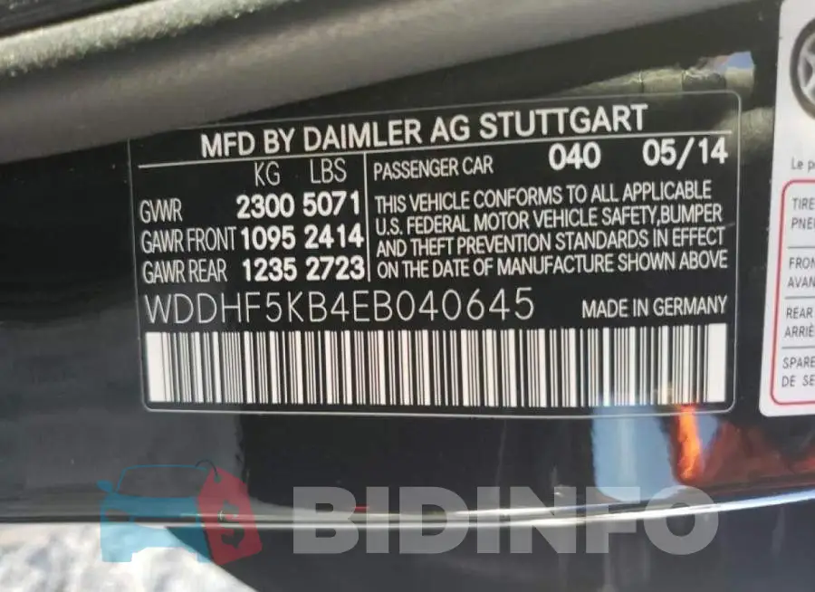 WDDHF5KB4EB040645 Photo# 12